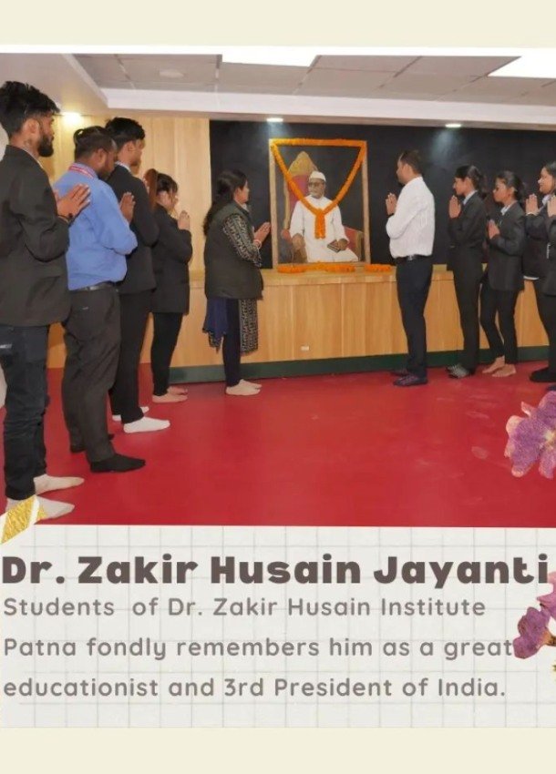 Homage to Dr. Zakir Husain in Best BAJMC College in Patna